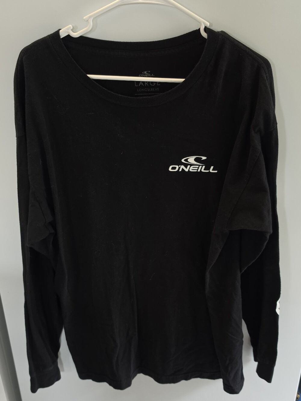 O’Neill Men’s Large Black Long Sleeve Graphic T-Shirt Wetsuit Manufacturing Surf